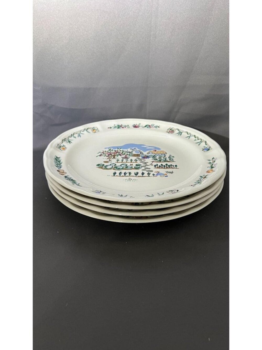 Pfaltzgraff Apple Valley Farmhouse Dinner Plates Set Of 4 Vintage